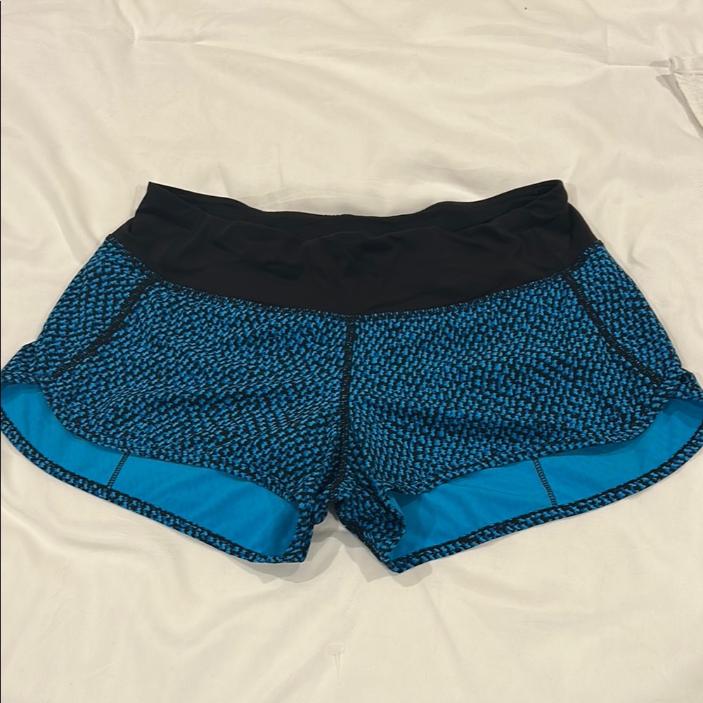 Women's Black and Blue Shorts